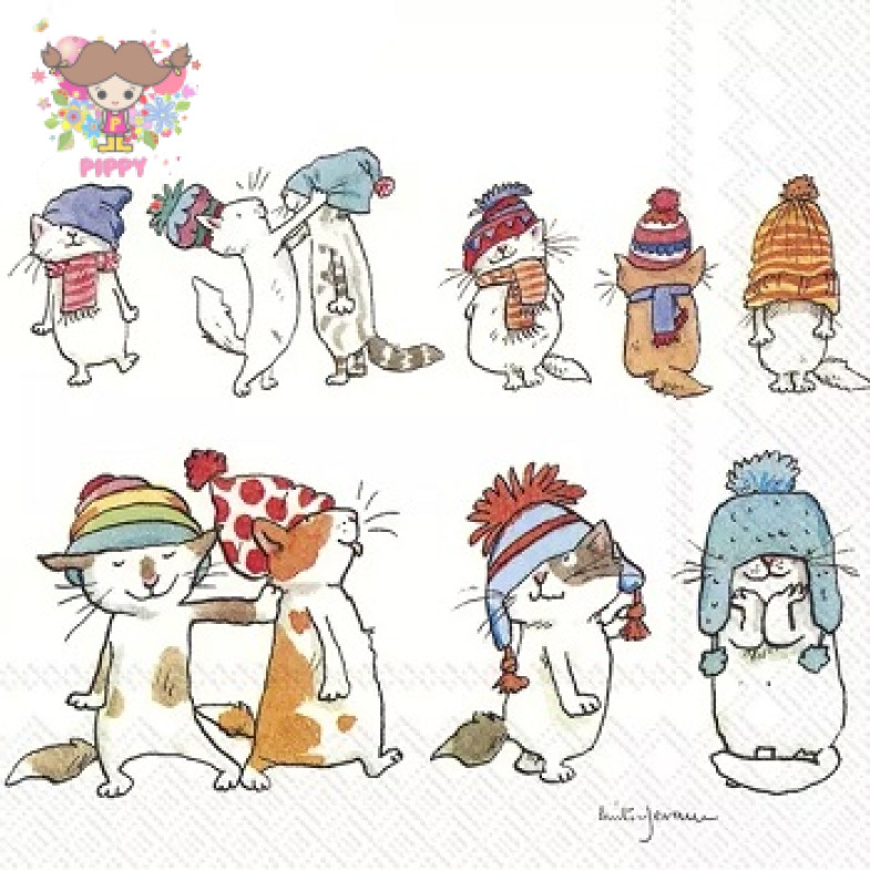 IHR Lunch napkins☆CATS WITH HATS☆（20 item）