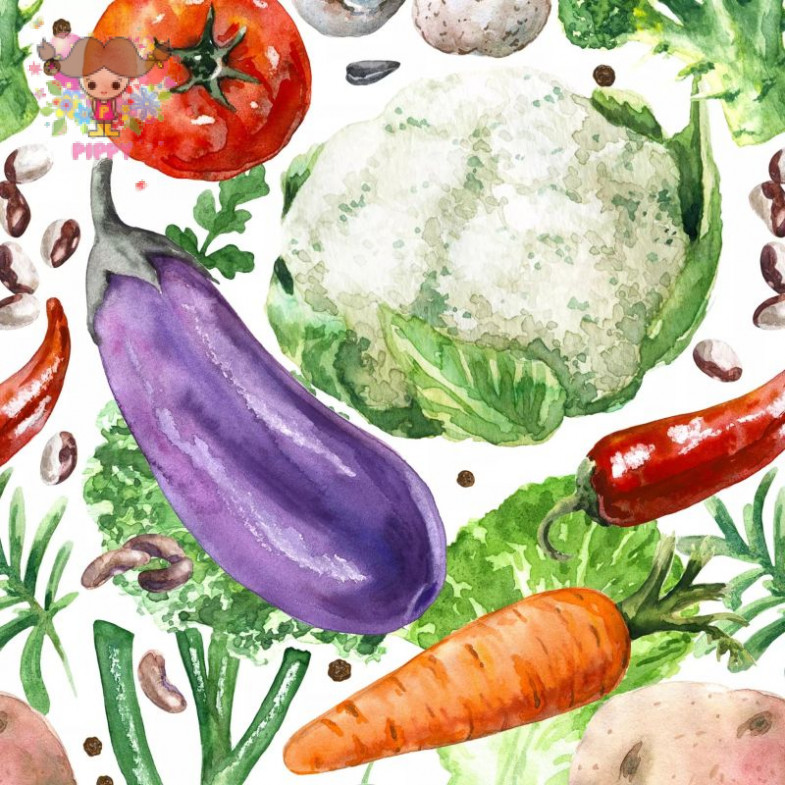 Paper+Design ランチサイズペーパーナプキン☆家庭菜園 なす にんじん カリフラワー トマト 野菜 (Garden Veggies)☆ （20枚入り）