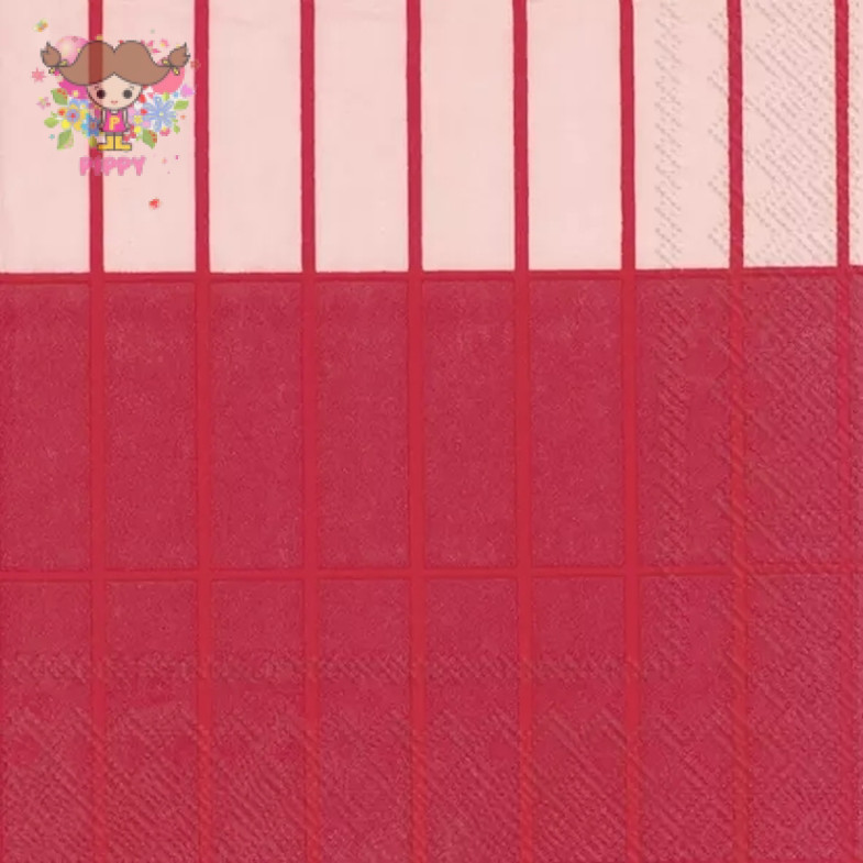 marimekko マリメッコ ランチサイズ ペーパーナプキン☆TIILISKIVI RAITA red☆（20枚入り）