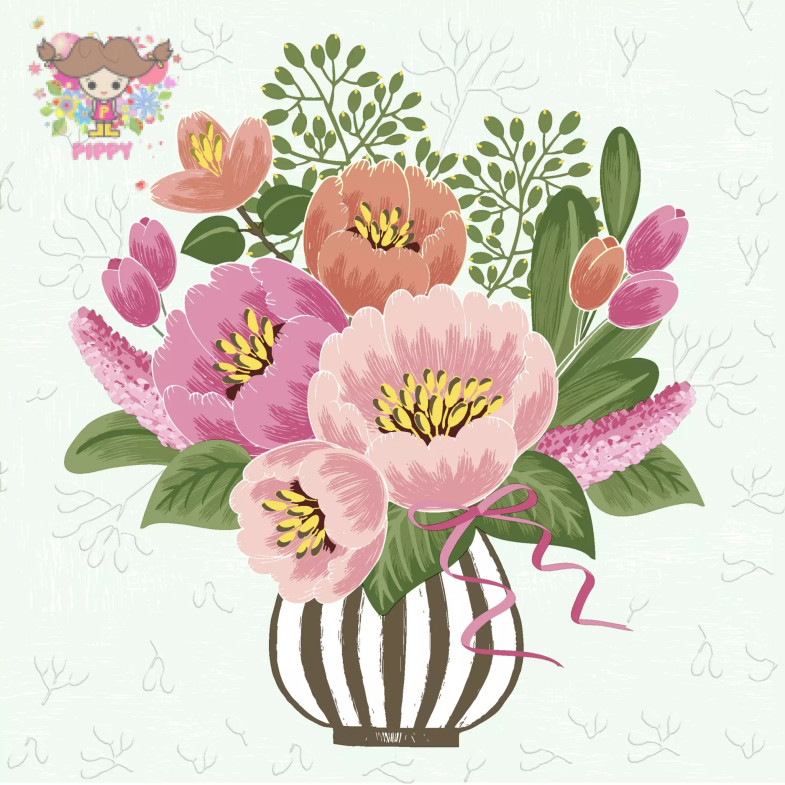 Paper+Design Lunch napkins☆Moments Flower vase☆（20pcs）