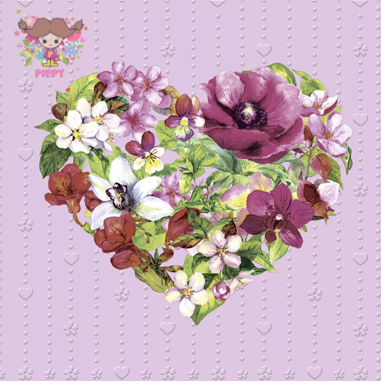 Paper+Design Lunch napkins☆Moments Flower heart☆（20pcs）