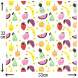 Paper+Design ランチサイズペーパーナプキン☆可愛いイラスト風フルーツ イチゴ リンゴ バナナ 果物 (Fruit & flowers)☆（20枚入り）