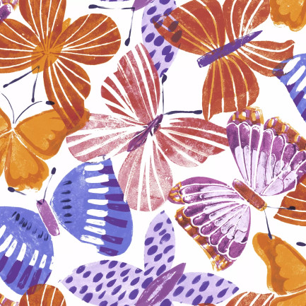 Paper+Design ランチサイズペーパーナプキン☆カラフルな蝶 オレンジ パープル(Colorful butterflies)☆（20枚入り）