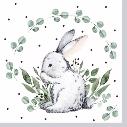 Paper+Design ランチサイズペーパーナプキン☆スウィートバニー うさぎ ウサギ (Sweet bunny)☆（20枚入り）