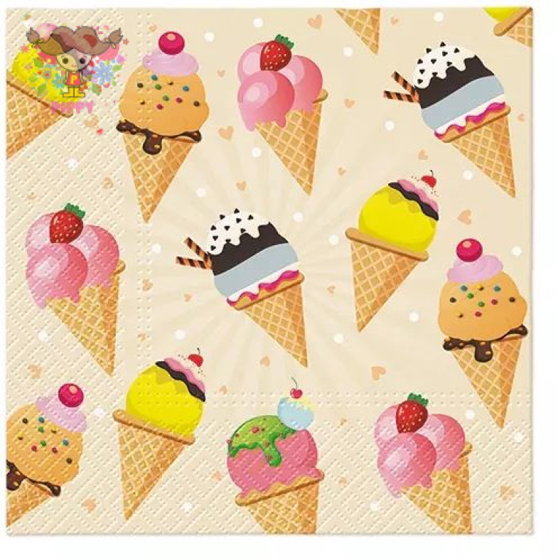 Paw Lunch napkins☆Ice Cream☆（20 item）