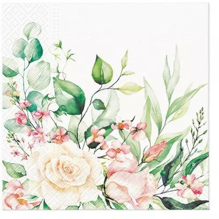 Paw Lunch napkins☆Floral Moments☆（20 item）