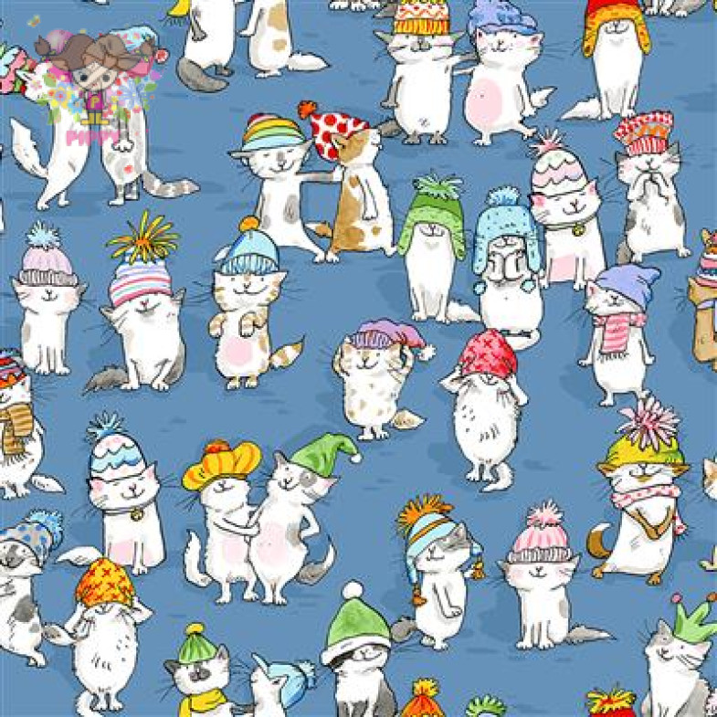 FABRIC ☆CATS WITH HATS☆