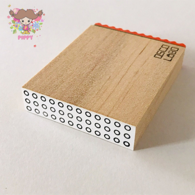 OSCOLABO STAMP☆[shape x pattern] tape wide: mameshibori white☆