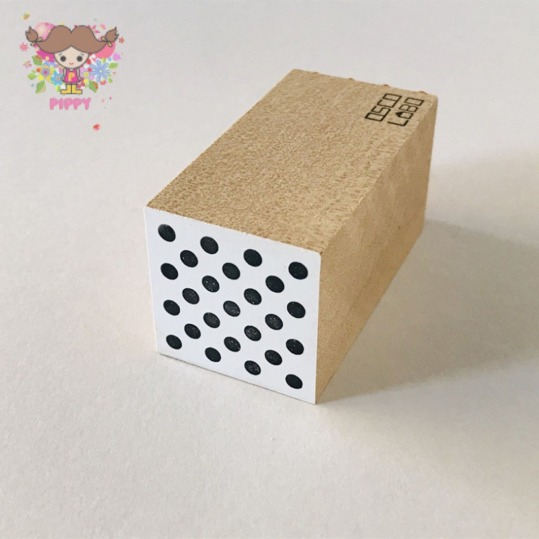 OSCOLABO STAMP☆[shape x pattern] square: dot black☆