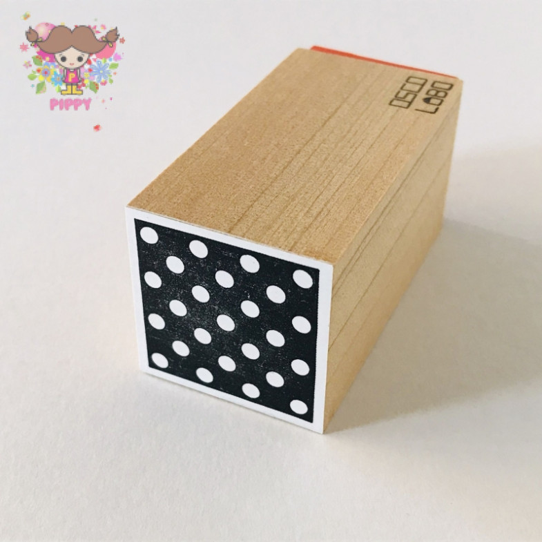 OSCOLABO STAMP☆[shape x pattern] square: dot white☆