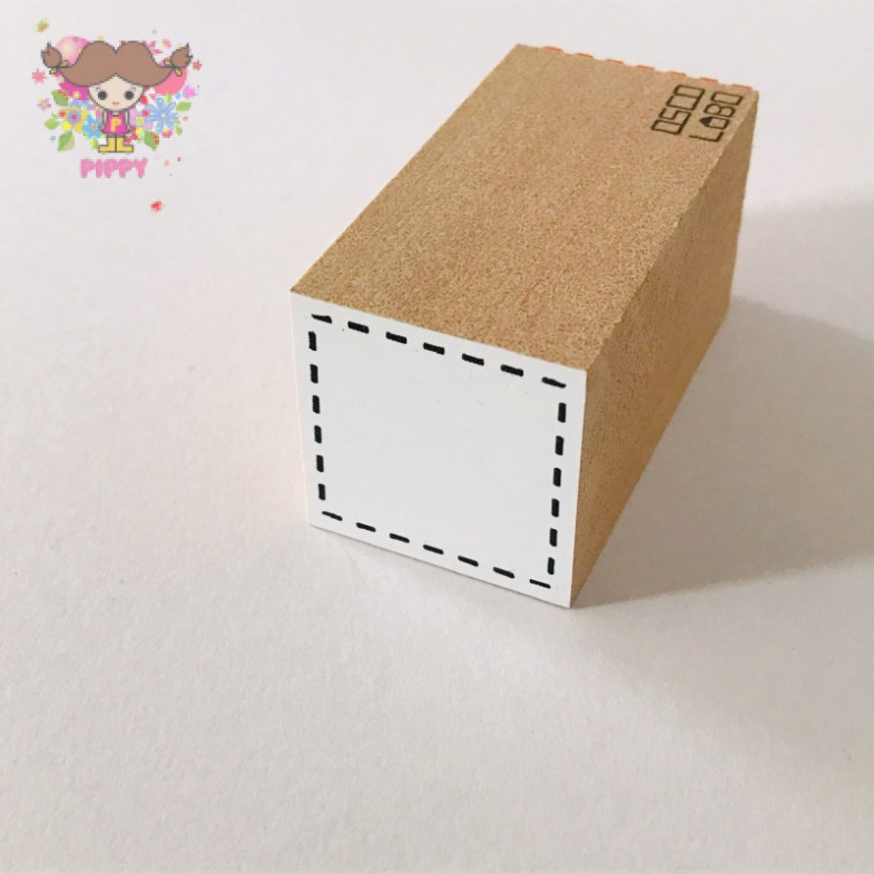 OSCOLABO STAMP☆[shape x pattern] frame square: dashed☆