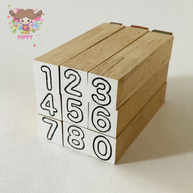 OSCOLABO STAMP SET☆balloon number stamps☆