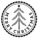 RICO RESIGN スタンプ☆1本のクリスマスツリー（Stamp Merry Christmas fir treed）☆